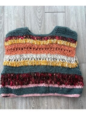Zara multicolored crochet sweater vest